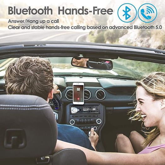 Car Radio Bluetooth Hands-free, CENXINY 4 x 65W Car Stereo Bluetooth 5.0 LCD with Clock, Support USB/AUX in FM/ MP3 / WMA/WAV/MPE Autoradio with Usb and Bluetooth No CD player (FREE POSTAGE)