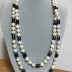 Natural pearls and amethyst stone