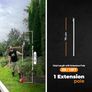 BU-KO 52cc Long Reach Petrol Hedge Trimmer and 75cm Extension Pole, Precision Trimming for Tall Hedges & Bushes, Easy to Use, High Performance, Durable Steel Blade Image 4