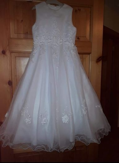 beautiful communion dress and assessories