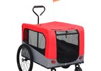 2-in-1 Pet Bike Trailer & Jogging Stroller Red and Grey