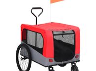 main image for ad 2-in-1 Pet Bike Trailer &amp; Jogging Stroller Red and Grey