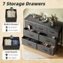 Chest of Drawers for Bedroom with 7 Drawers, Fabric Storage Drawer, Tall Black Hallway Storage Unit Image 5