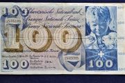 Switzerland 100 Franc Banknote 1954-1977