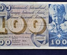 Switzerland 100 Franc Banknote 1954-1977