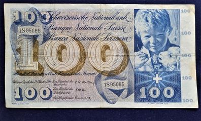 Switzerland 100 Franc Banknote 1954-1977