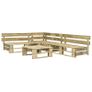 4 Piece Garden Lounge Set Pallets Wood Image 2
