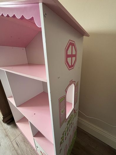 KidKraft Dollhouse Bookcase Wooden Furniture with Shelves and Hidden Storage