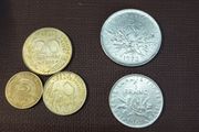France Francs and Centimes coin set