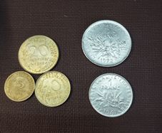 France Francs and Centimes coin set