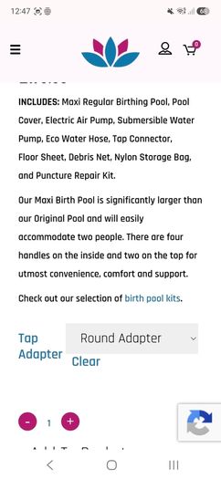 maxi birthing pool