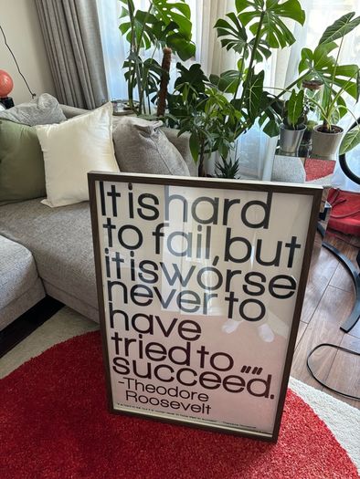 Framed Wall Art Print (Theodore Roosevelt Quote)