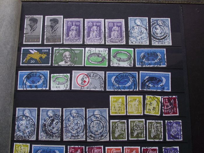 A huge collection of postal cancellations on Irish stamps