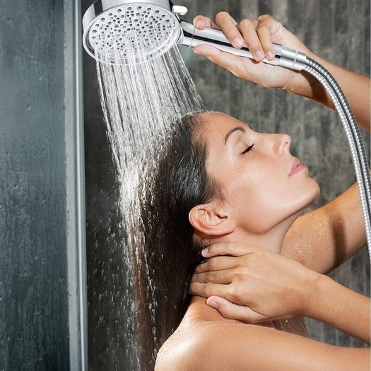 Hard Water Filter Shower Head with 6 Spray Modes, High Pressure Water Saving Shower Head with 20 Layers Filtration, Power Shower Heads with Showerhead Filter for Residual Chlorine Remove, Chrome