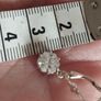 Classic silver drop earrings with cubic zirconia. Image 4