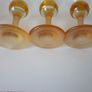 Set of 6 Vintage Amber Bubble Stem Champagne Glass Flutes 18.5cm Image 7