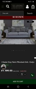 4 + 2 seater Evelyn sofa's from Ez living furniture.