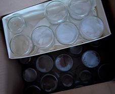 Little glass jars for wedding or other event