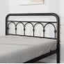 4ft6 Double Bed Frame with High Headboard and Footboard,Vintage Platform Bed Double,Heavy Duty Metal Platform,Steel Slat Support,No Box Spring Needed,Easy Assembly,Black Image 2