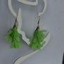 Lime Green Cascading Petal Tassel Earrings Image 2