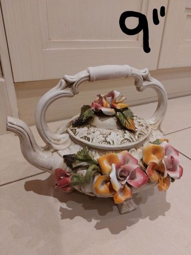 Vintage Capodimonte Pitcher/Jug and teapot