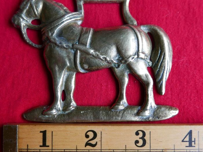 Vintage Horse Harnes Brass Medallion, Horse Bridle Medallion