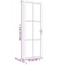 Interior Door 76x201.5 cm White ESG Glass and Aluminium Image 6