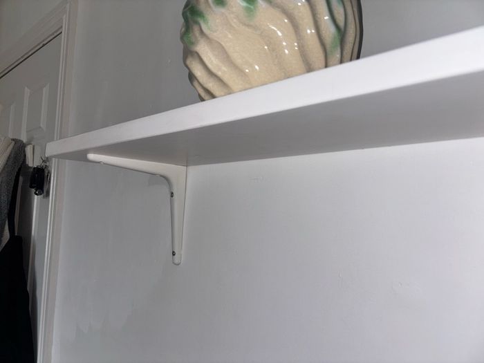 Ikea White Shelf with Brackets