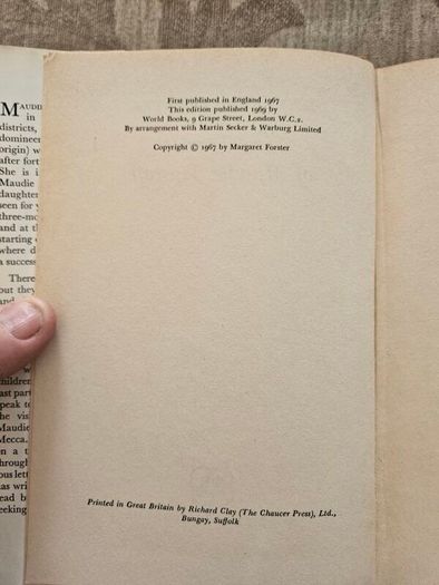 The Travels If Maudie Tipstaff. Margaret Foster. Author Of Georgy Girl. 1969 Hardback With Dustjacket In Good Condition.