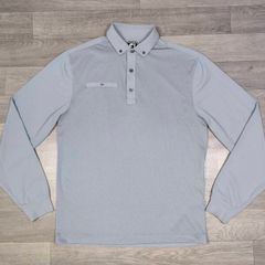 FootJoy FJ Button Down Long Sleeve Polo Shirt Mens Medium