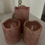 3 Rose Gold Battery Timer Candles Image 3