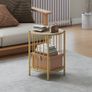 Side Table, 2-Tier End Table with Storage Shelf and Steel Frame,41 x 49 cm natural wood effect Image 10