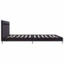 Bed Frame with LED Black Fabric 150x200 cm Image 5