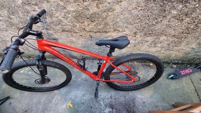 Specialised red mountain bike