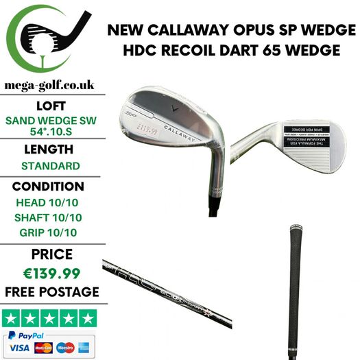 New Callaway Opus SP Wedge Sw 54 Degree.10.S / HDC Recoil Dart 65 Wedge