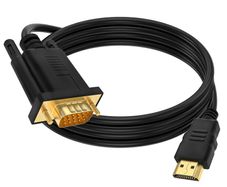 HDMI Male to VGA Male 1080P 60Hz HDMI Compatible Cable to VGA Adapter Digital to Analog for Computer Laptop