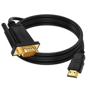 HDMI Male to VGA Male 1080P 60Hz HDMI Compatible Cable to VGA Adapter Digital to Analog for Computer Laptop