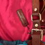 Pauric Sweeney turquoise bag with brown leather detail Image 2