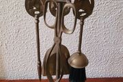 Vintage brass equine companion set