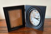 Black Hinged Picture Frame Clock | Classic Roman Numeral Design