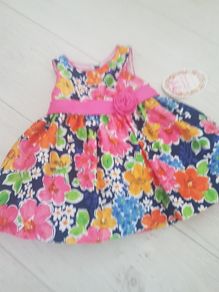 New Baby floral dress and long pants two peice