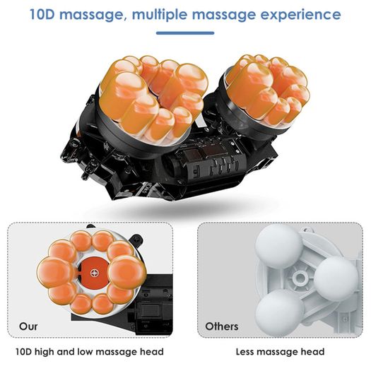 Upgraded Massage Mat 10 Vibration Motors with Heat Full Body Massager Cushion Mattress 20 Neck and Head Acupressure Massage Head