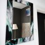 Stunning Green, Black and Gold Abstract Statement Mirror Like New Image 2