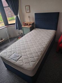 Single bed and mattress