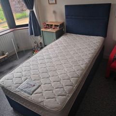 Single bed and mattress
