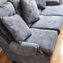 Navy 3 Seater Couch, Reupholstered & Restuffed Image 4