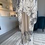 Ladies Beige & Mocha Long Dress with Cap Sleeves from Viyella Image 10