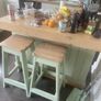 Rustic kitchen island with triple overhang Image 5
