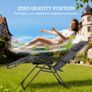 Zero Gravity Chairs Set of 2, Folding Sunloungers Reclining Garden Chairs with Cup Holder, Headrest, Dark Grey Image 3