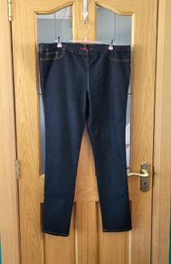 Navy straight leg jeans, Size 20